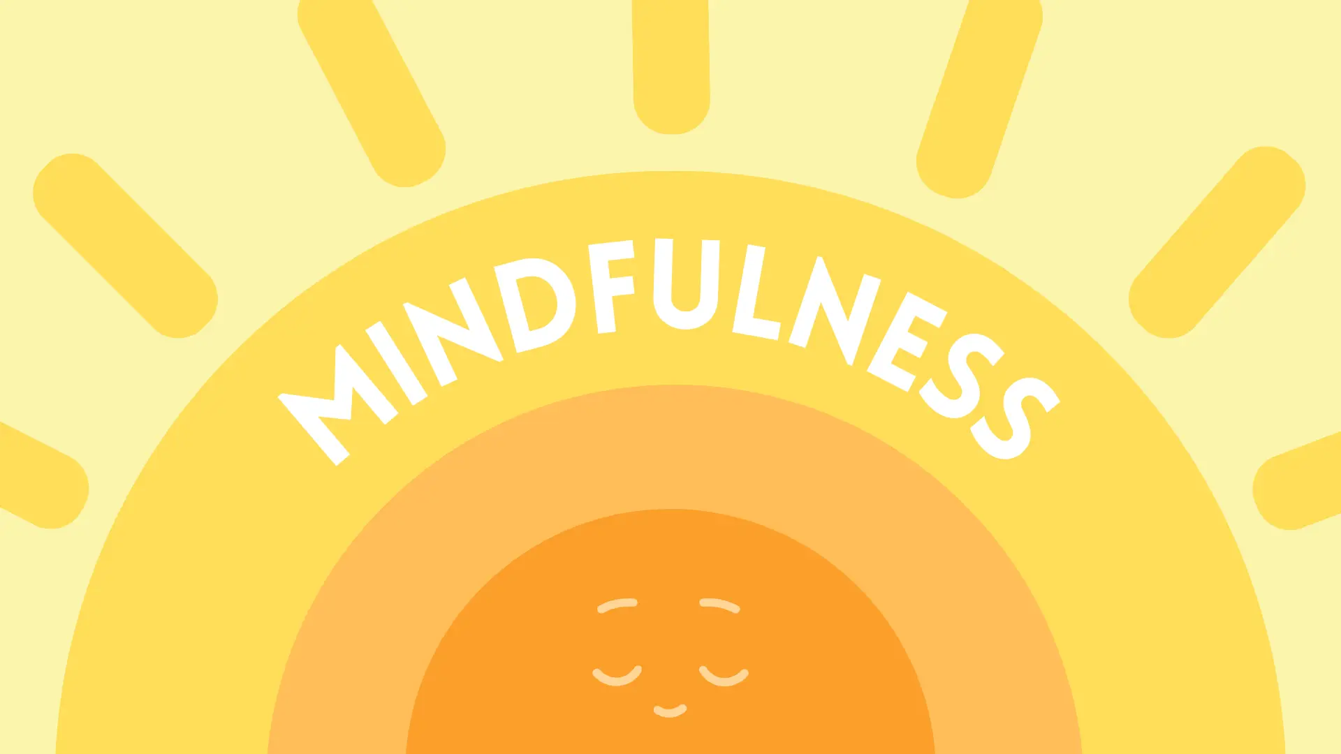 Mindfulness in Yellow and Orange Flat Graphic Style